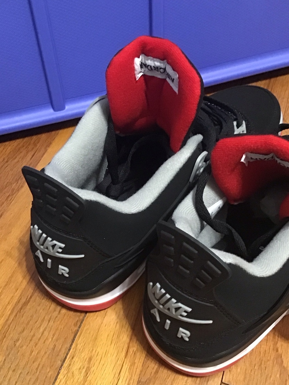 Jordan Black and Red Retro Basketball Sneakers - Picture 2 of 5